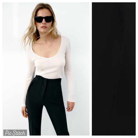 NWT. Zara Black High Waisted Pants. Size S. - Picture 4 of 11